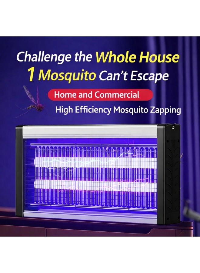 Bluejw 30W LED Bug Zapper - 1500V High-Voltage UV-A Lamp, 120㎡ Coverage, Dual-Layer Safety Net, Indoor/Outdoor Use - Image 5